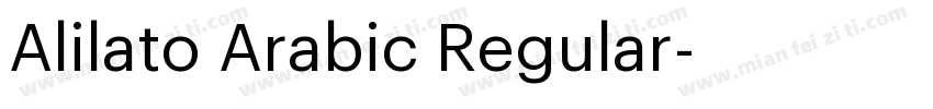 Alilato Arabic Regular字体转换